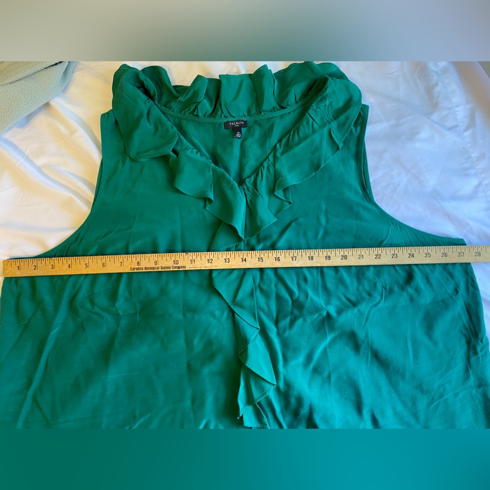 Talbots 3X Ruffle Sleeveless Blouse - Picture 5 of 7